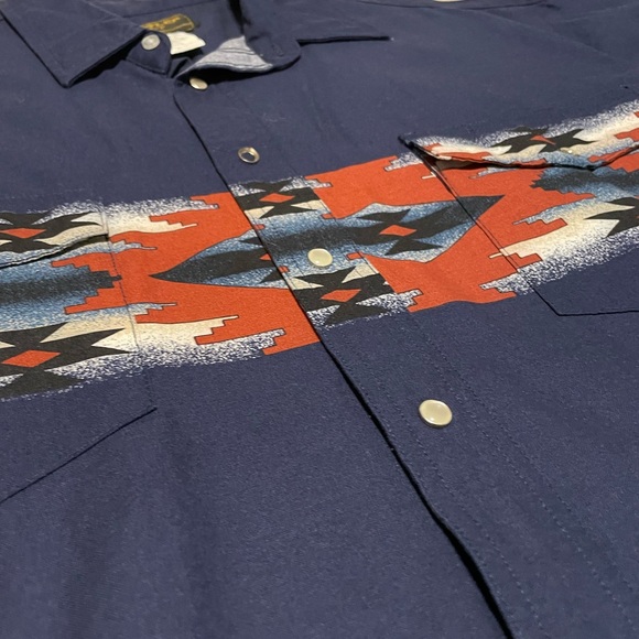 Rustler Aztec print button down - Picture 2 of 3